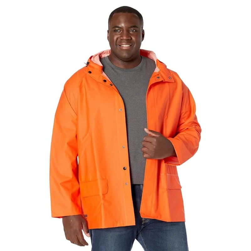 Helly Hansen Workwear Men's Mandal Waterproof Jacket, Dark Orange, S