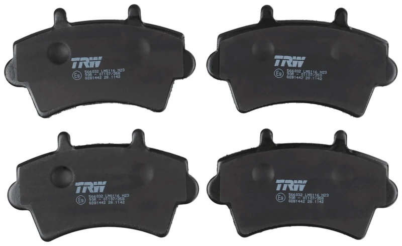 TRW GDB1442 Brake Pad Set of 4 for Renault Master II Van (FD) 1997-2013 Front Axle and other vehicles