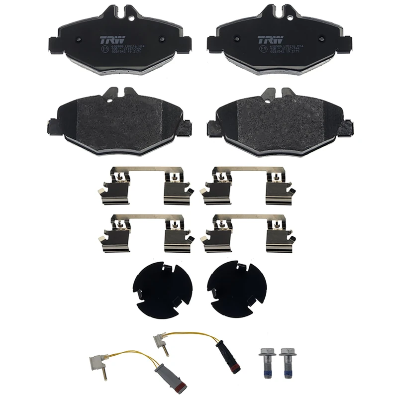 TRW GDB1542 Brake Pad Set of 4 for Mercedes-Benz E-Class (W211) 2002-2009 Front Axle and other vehicles