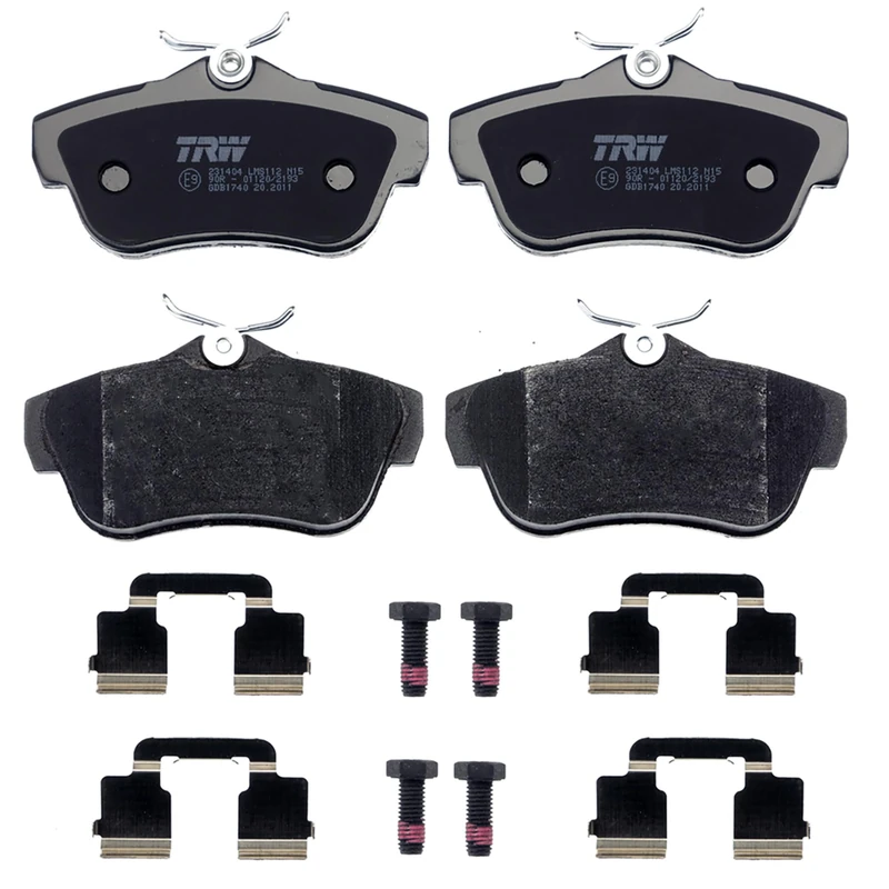 TRW GDB1740 Brake Pad Set of 4 for Citroen Jumpy Van 2007-2016 Rear Axle and Other Vehicles