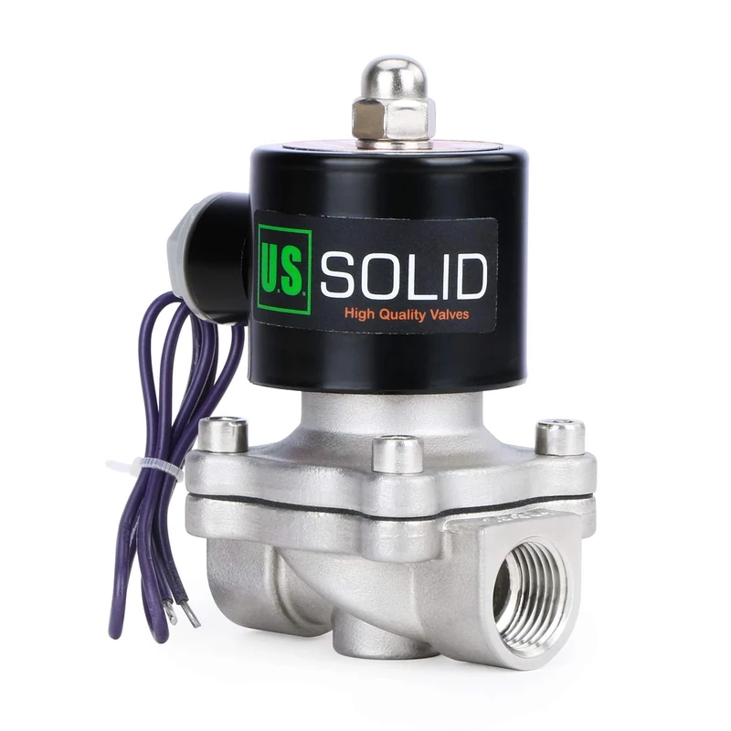 3/4" Stainless Steel Electric Solenoid Valve 12V DC G Thread N.C. Air Water Fuel VITON - Image 1