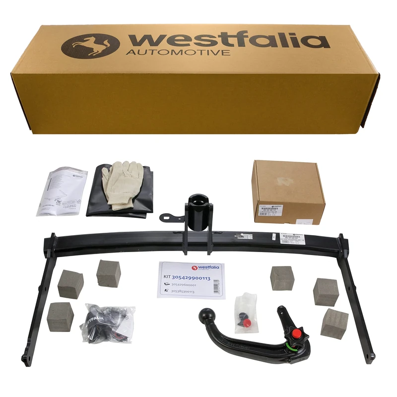 Westfalia Detachable Towbar for Audi A6 Estate/Limousine (09/2011-10/2014), Audi A7 (10/2010-10/2014) - Comes with a 13-pin vehicle-specific Westfalia wiring kit