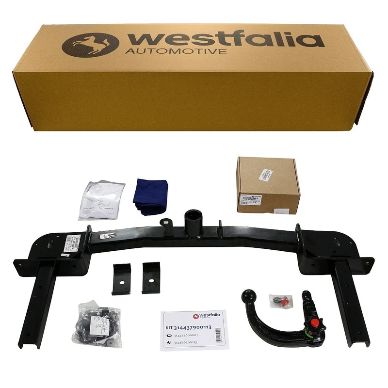Westfalia Detachable Towbar for Vauxhall Zafira Tourer (01/2012-06/2019) - Not for CNG - Includes 13-pin Vehicle-specific Wiring Kit