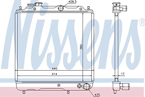 Nissens 62841 Radiator, engine cooling