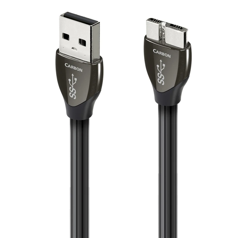 audioquest 1.5 m Carbon Micro 3.0 1.5 m USB A Micro B Black Cable USB - Cable USB (1.5 m, 3.0 (3.1 Gen 1), USB A, Micro B, Male/Male, Black)