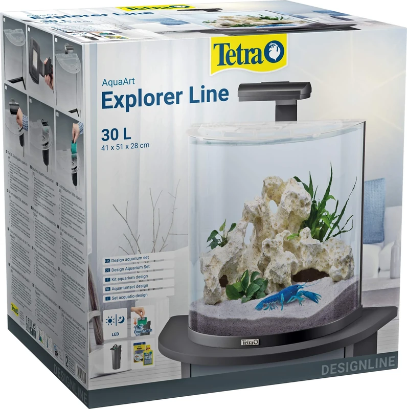 Tetra AquaArt Explorer Line Crab Aquarium Complete Set 30L