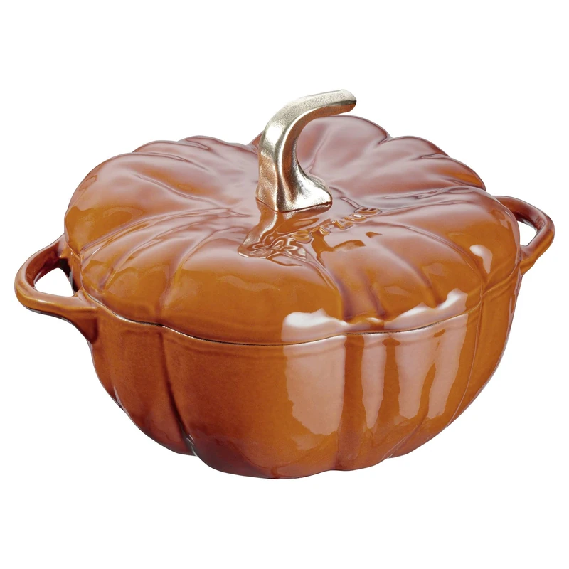 STAUB Pumpkin Cocotte, Cast Iron, Burnt orange, 3.5-qt