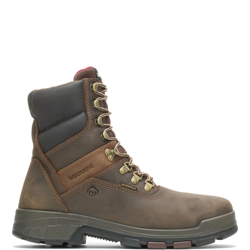 Wolverine Men's Cabor Waterproof 8" Boot-M, Dark Brown, 7.5 XW US