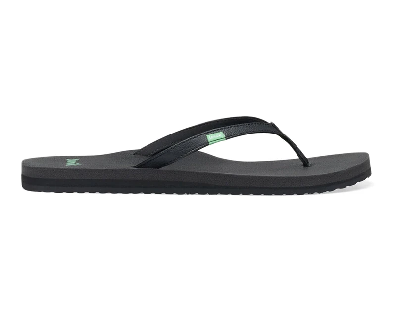Sanuk Women's Yoga Joy Sparkle Flip-Flop, Black, 8 UK