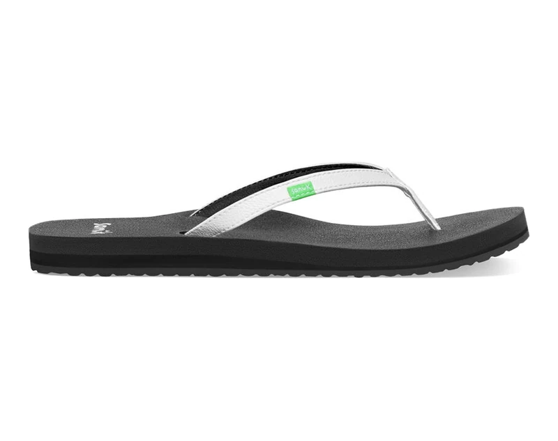Sanuk Women's Yoga Joy flip Flop, White, 5 UK