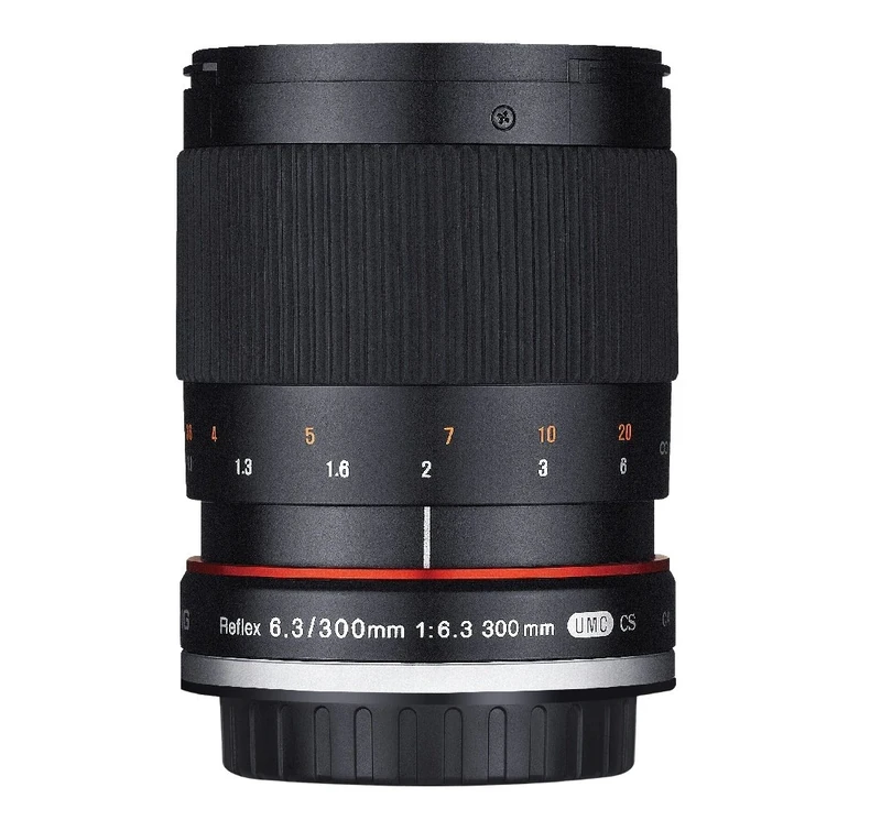 Rokinon 300M-MFT-BK 300mm F6.3 Mirror Lens for Olympus Pen and Panasonic Interchangeable Lens Cameras - MFT - Image 1
