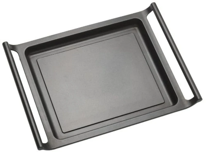 Braisogona A271535 Efficient Aluminium Flat Square Grill Pan, 35 cm, Cast, Grey