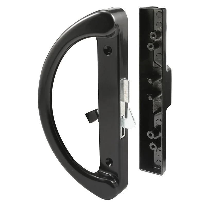 Prime-Line Products C 1252 Sliding Door Handle, Hook Latch, Black