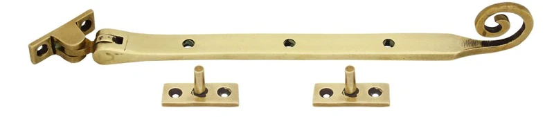 From The Anvil Polished Brass 10 Inch Monkeytail Stay - Image 1