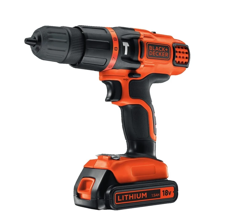 Black & Decker 18V Lithium Ion 2 Gear Hammer Drill