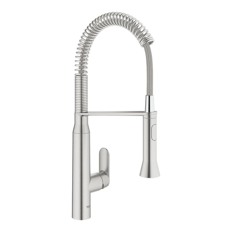 GROHE 31379DC0 K7 Kitchen Tap (High Spout, Professional Spray and Supersteel), Medium