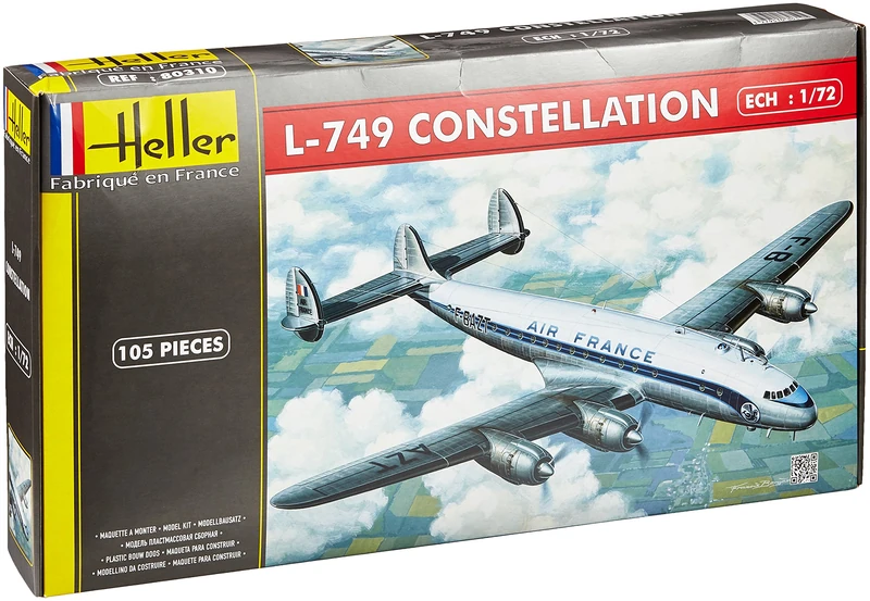 Heller 80310 "L-749 Constellation Air France Model Kit, 1:72 Scale