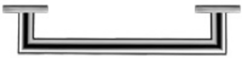 Duravit Bath Handle Square Handle Bathroom Towel Rail Bath Handle Shower Handle Safety Handle 30 cm Length Chrome