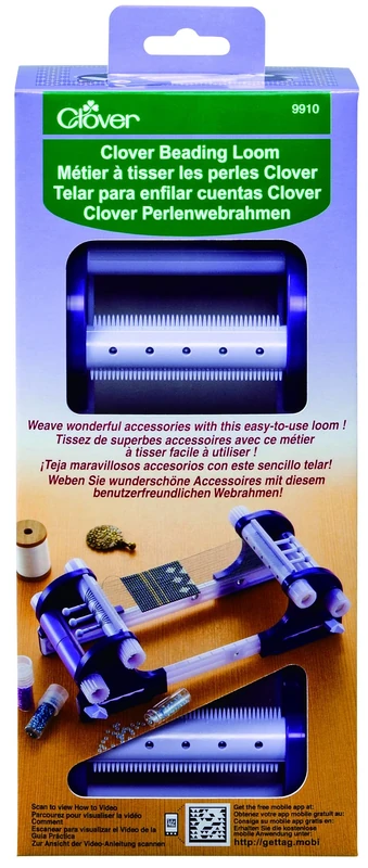 Clover Beading Loom, Plastic, Blue, 22 x 12 x 7 cm, 9910 , Purple