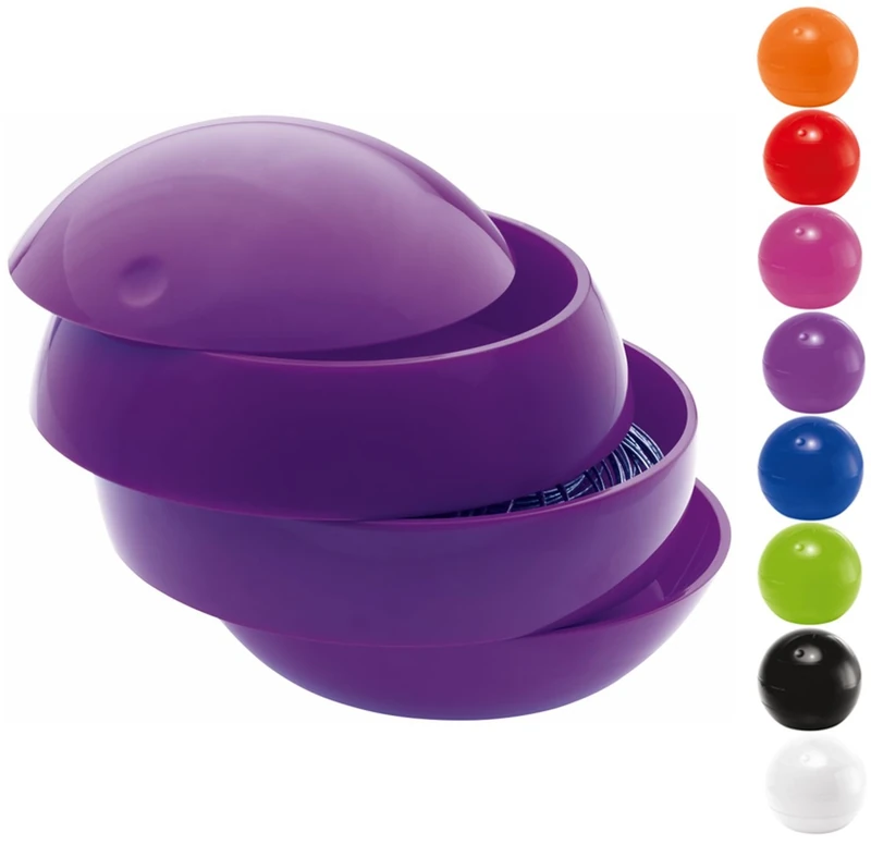 Spirella Bowl Shiny ABS Beauty Tidy Box, Purple