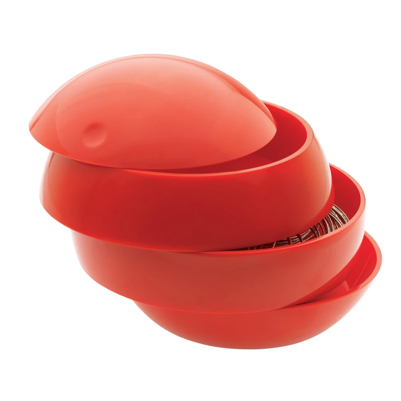 Spirella Bowl Shiny ABS Beauty Tidy Box, Red