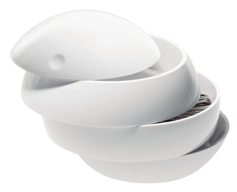 Spirella Bowl Shiny ABS Beauty Tidy Box, White - Image 1