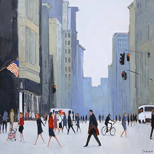 The Art Group "Jon Barker 5th Avenue New York Digital Canvas Print, Multi-Colour, 1.80 x 60.00 x 60.00 cm