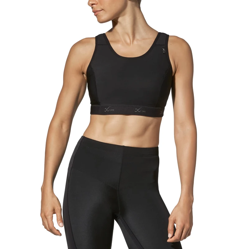 CW-X Conditioning Wear Women's Stabilyx Running Bra, White/Purple, 36DD