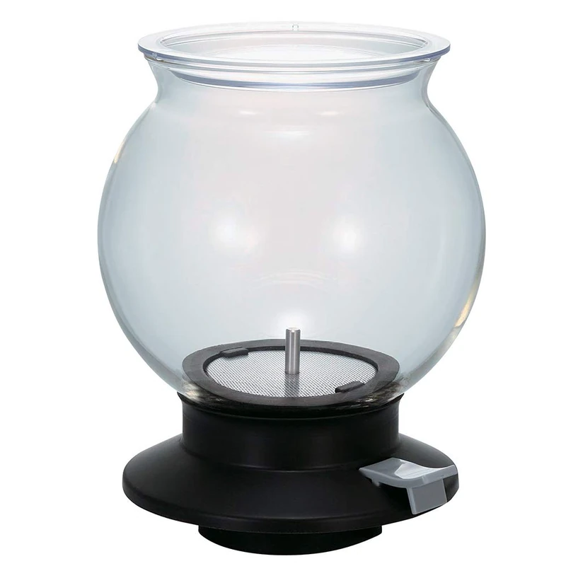 Hario Tea Dripper Largo Spherical Clear Glass Tea Brewer with Button Release, Packof1