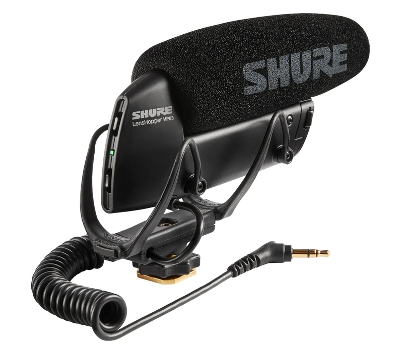 Shure VP83 Condenser Shotgun Microphone for use with DSLR Cameras and Portable Audio Recorders to Capture Detailed, High-Definition Audio, Compact, Ultra-Lightweight yet Durable