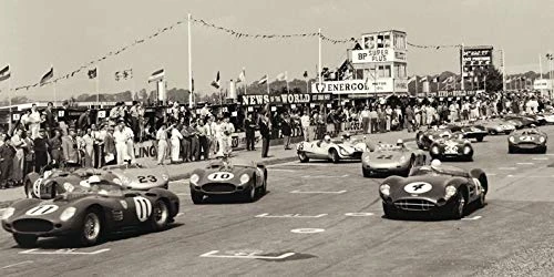 The Art Group "Jesse Alexander Tourist Trophy (TT) Goodwood 1959 Digital Canvas Print, Cotton, Multi-Colour, 1.80 x 50.00 x 100.00 cm - Image 1
