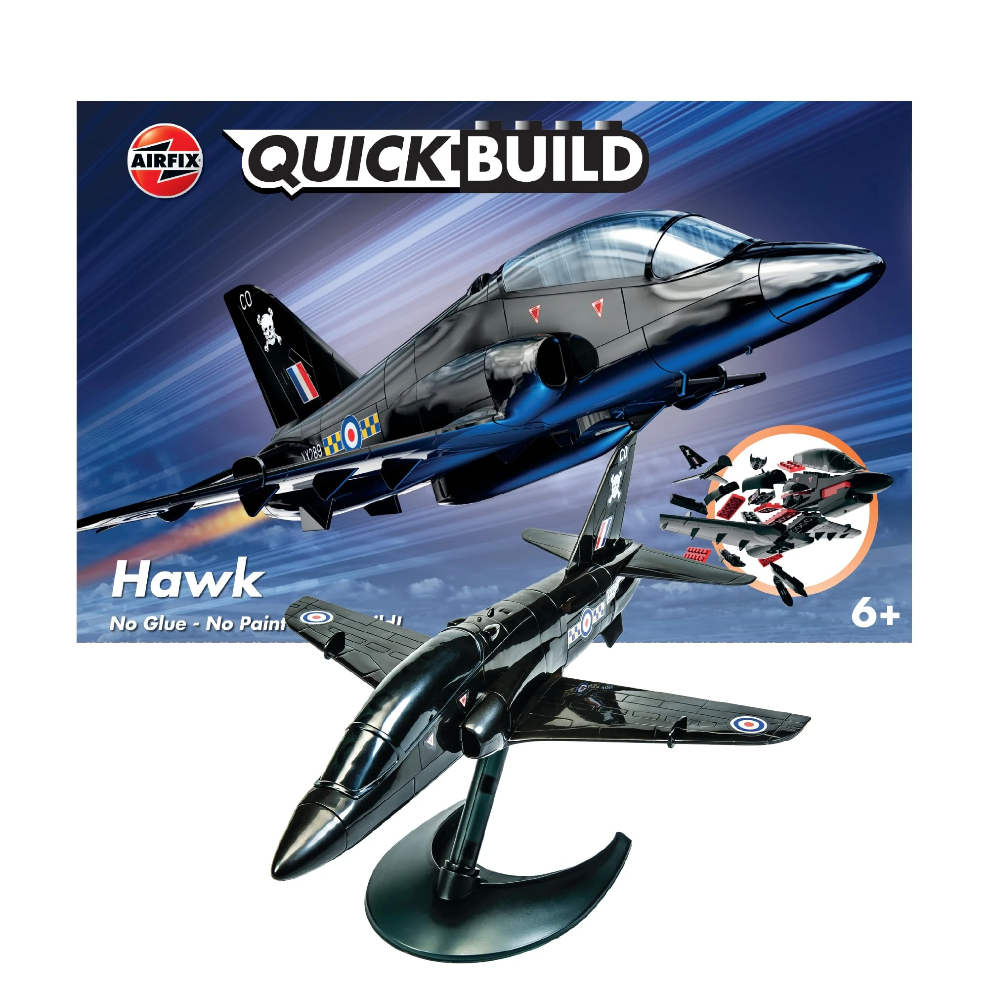Airfix QUICKBUILD Model Aircraft Kits - J6003 BAE Hawk Model Building Kit for Kids 6+, Construction Plane Toys for Boys & Girls - Fighter Jet Planes & Toy Aeroplane Sets, Plane Enthusiast Gifts