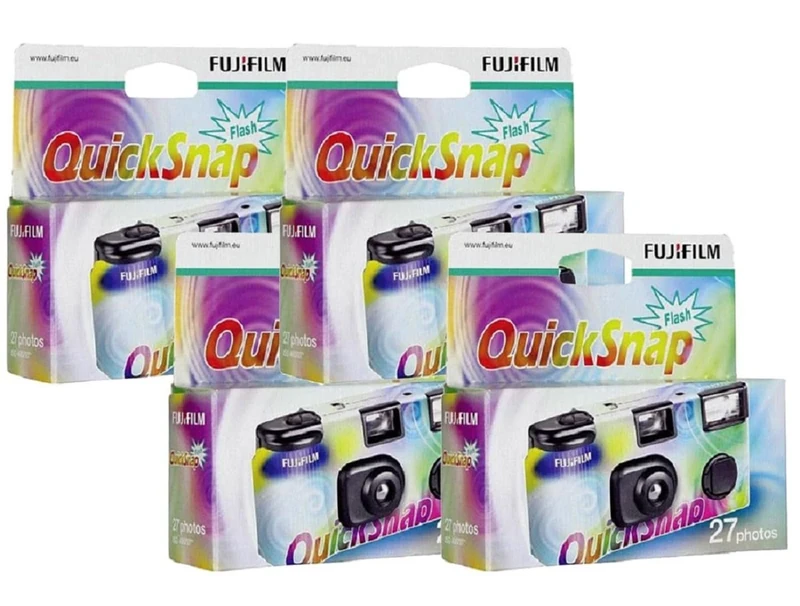 Fuji Quicksnap X-tra 400 asa 27 exp Single Use Flashes (Pack of 4)