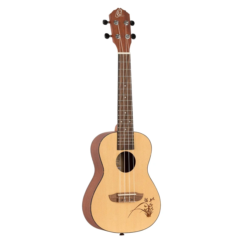 Ortega Guitars Concert Ukulele Acoustic – Bonfire Series – Spruce, Sapele, Natural (RU5)