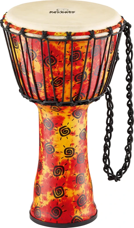 Nino Percussion Rope Tuned Djembe - Large Musical Instrument for Children from 4 years - With Goat Skin - Plastic, Multicolored (NINO-PDJ1-S-G)