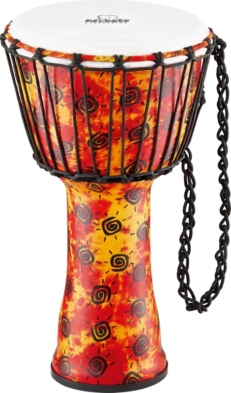 Nino Percussion Rope Tuned Djembe - Large Musical Instrument for Children from 4 years - 10-inch Diameter - Plastic, Multicolored (NINO-PDJ1-S-F)