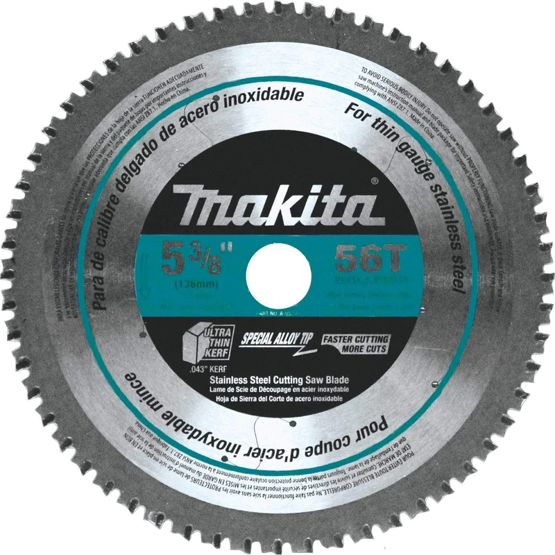 Makita A-95794 5-3/8-Inch 56T Carbide Cutting Blade, Stainless Steel