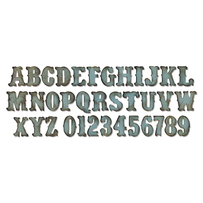 Sizzix Bigz Extar-Large Alphabet Die Vintage Market by Tim Holtz, Multi-Colour