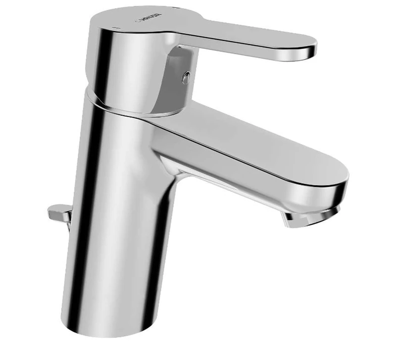 Hansa Hansaprimo 49919003 XL with Single Handle Wash Basin Mixer Tap with Shower Head Attachment Double-Handled Chrome Spout 110 mm, 49562203