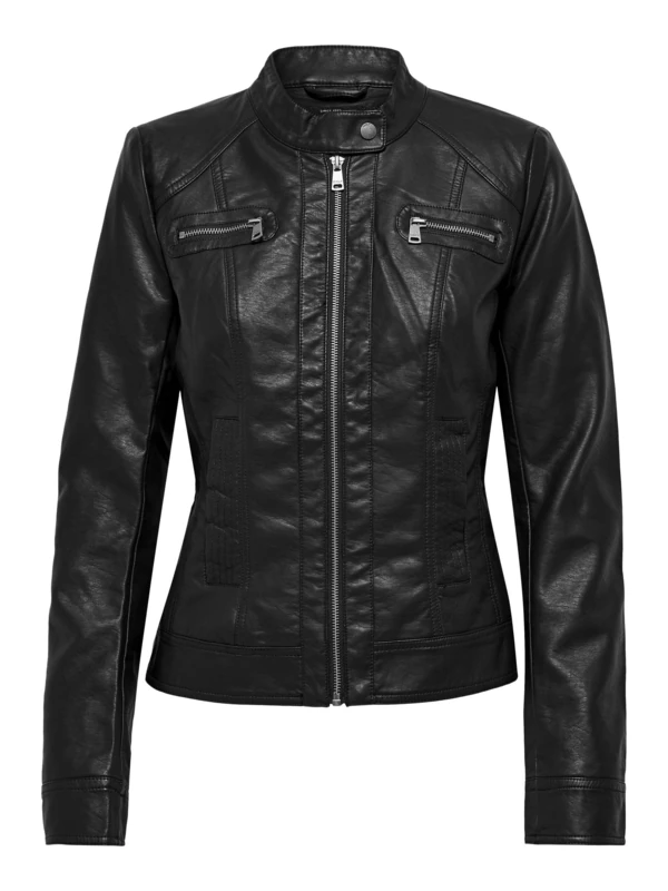 ONLY BANDIT PU BIKER NOOS, Women's Leather, Black (Black C-N10), 8 UK (36 EU)