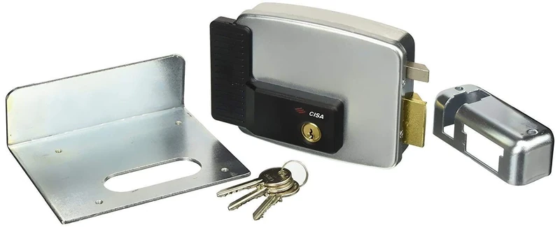 CISA 111721502, Electric Lock to Apply, 12 V, Galvanised, Entry 50, Left Hand