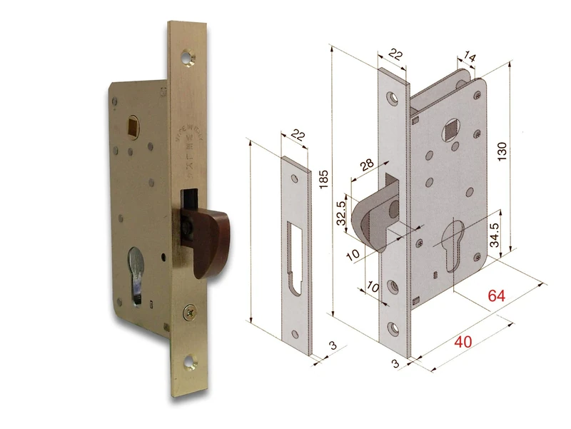 Welka 02660000 Snap Lock Lock, Shaped Cylinder