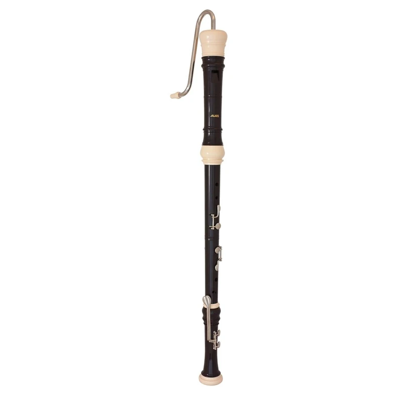 Aulos 533B "Symphony" Bass Recorder, Ivory, Brown