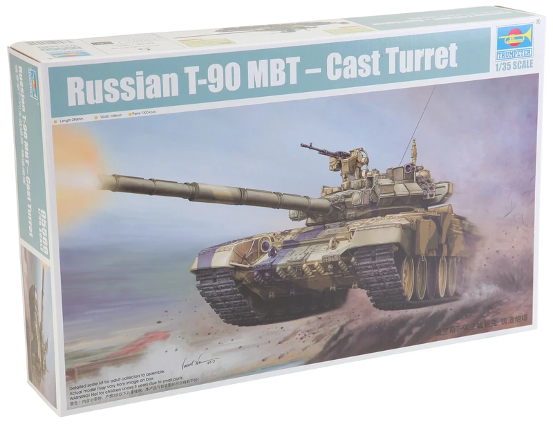 Trumpeter 1:35 - T-90 Russian MBT (Cast Turret)