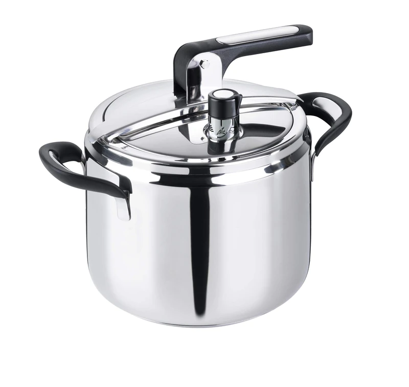 Barazzoni Silicon PRO Pressure Cooker, Diameter 22 cm, Capacity 7.0 litres, 18/10 Stainless Steel, Made in Italy, 7 litres, Stainless Steel, Silver