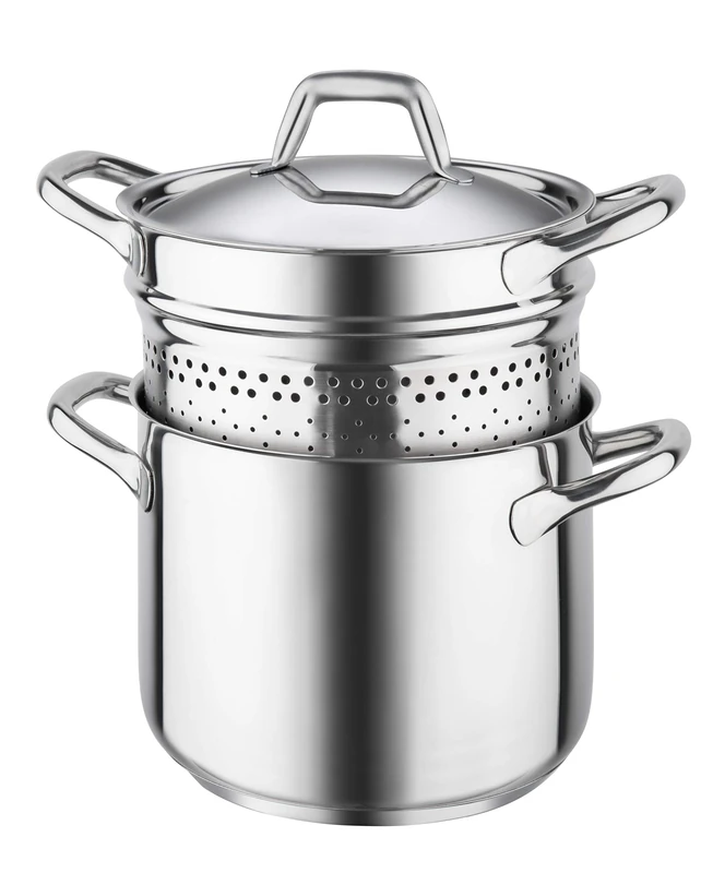 Barazzoni Chef Line Spaghettiere Pasta Cooker Pot, Diameter 22cm, 18/10 Stainless steel Made in Italy.