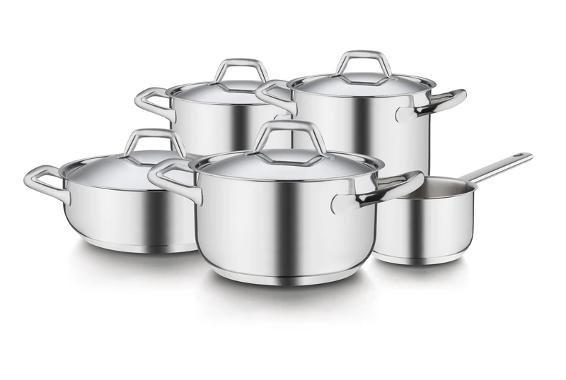 Barazzoni Chef Line 9 Pieces, Stainless Steel, Silver, 22 cm