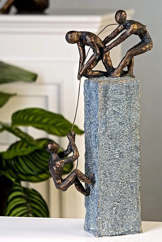 Casablanca modernes Design Sculpture, Resin, Bronze Grey, Höhe 43 cm