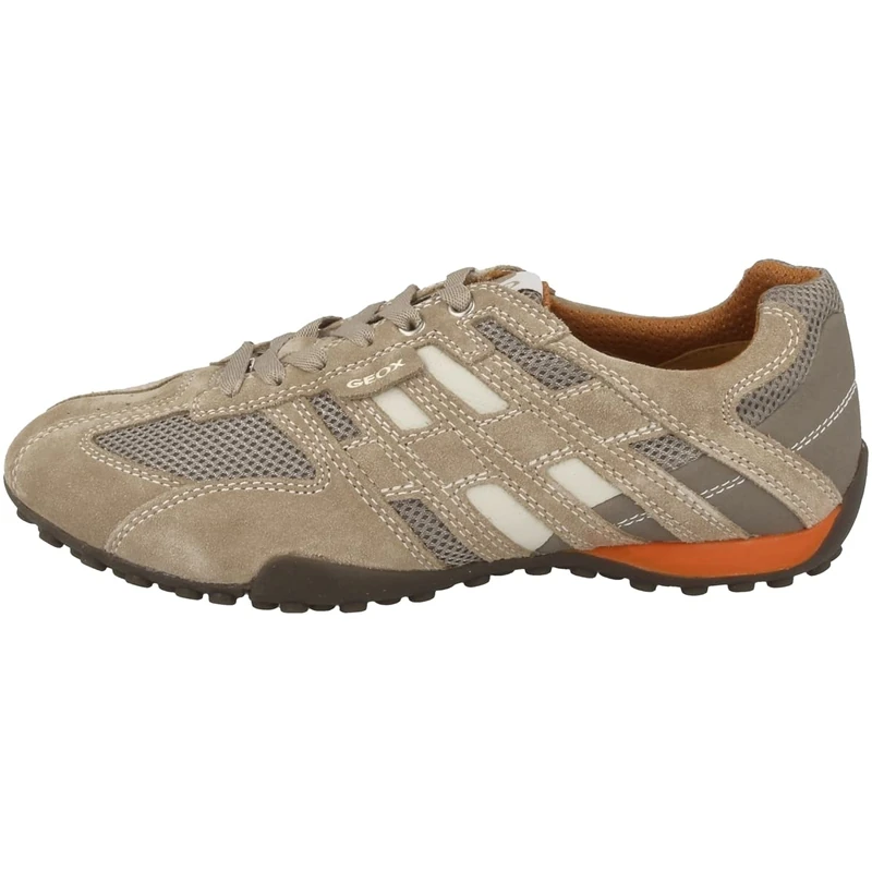 Geox Mens Snake Sneakers - Beige Dk Orange - 6.5 UK