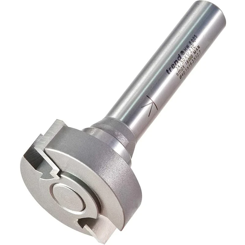 Trend Professional Guided Espagnolette Router Cutter Bit, 1/2 Inch Shank, 40.05mm Cut Diameter, 16.3/12.3mm Cut Length, 2mm Step, 34/50X1/2TC